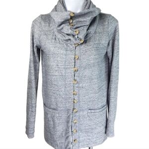 The Lady & The Sailor Button Front Sweatshirt Knit Cardigan
